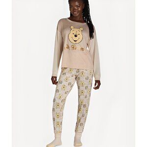 NEW 3Pc 3X 22W-24W Women's Soft Winnie the Pooh Bear Loungewear Set- Pajamas